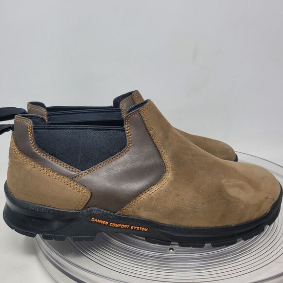 DANNER Crafter Romeo Chelsea Brown Leather Work Shoes 11.5 EE WIDE, Slip On 99% - Picture 6 of 7